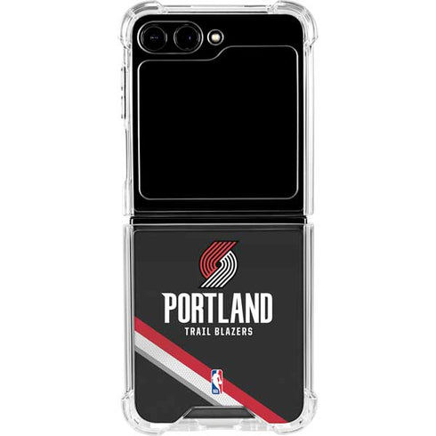 NBA Portland Trail Blazers Away Jersey Galaxy Z Flip6 Clear Case